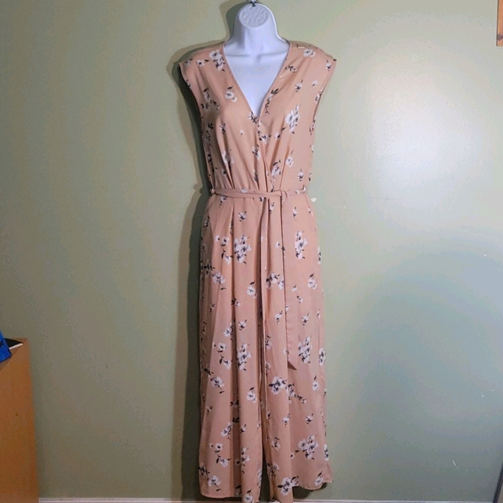 SIENNA SKY Dusty Pink Floral Jumpsuit